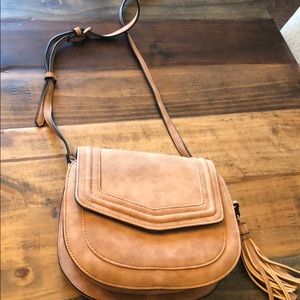 Tan tassel crossbody